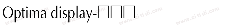 Optima display字体转换